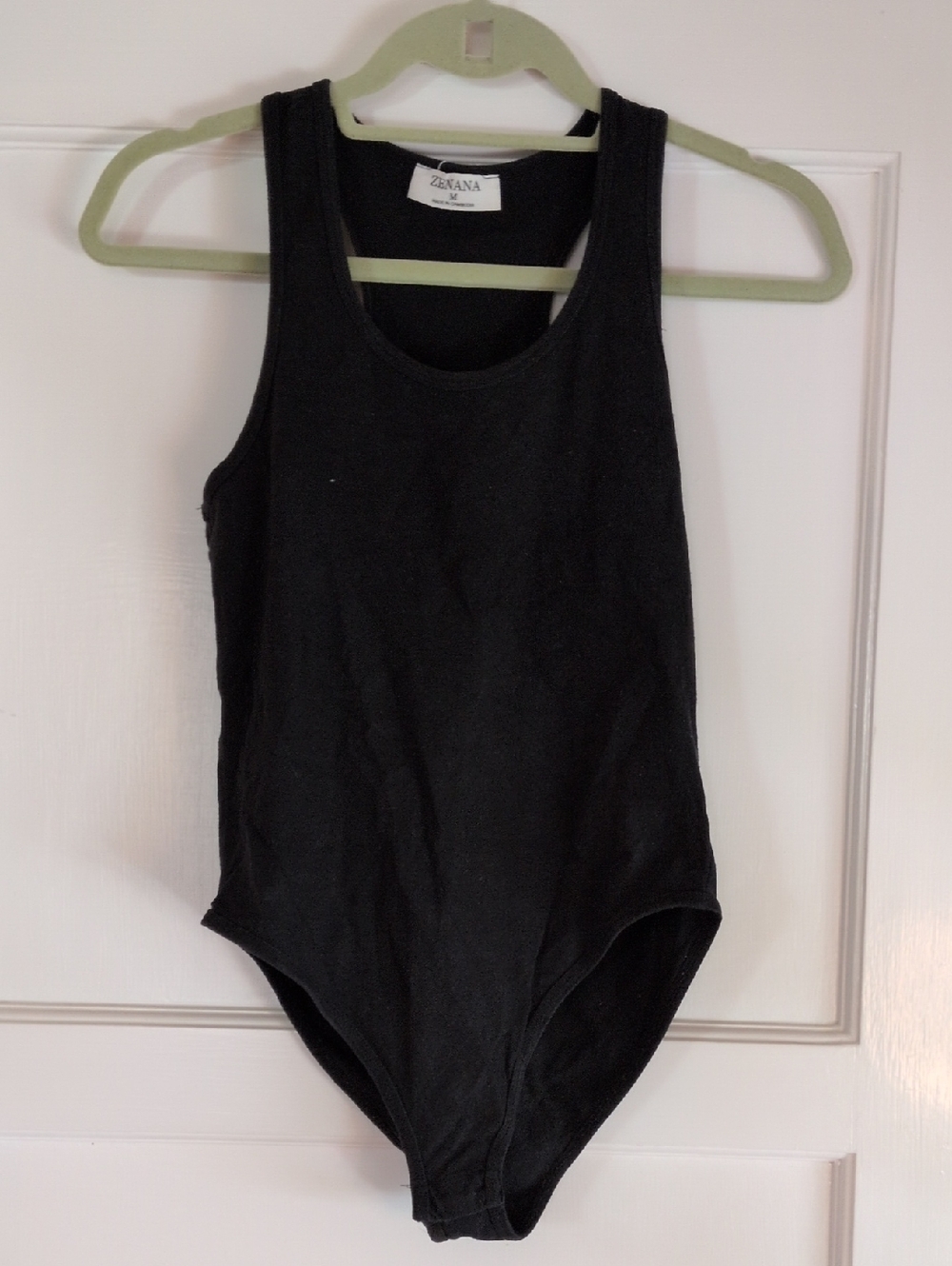 ✨ 4/$15 Zenana T-back Black Bodysuit